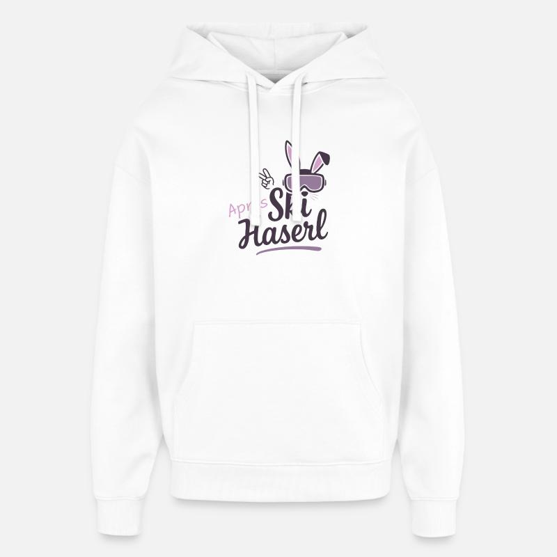 Après-ski Tenue de lapin Soirée Ski - Sweat à capuche unisexe Stanley/Stella Oversized - blanc