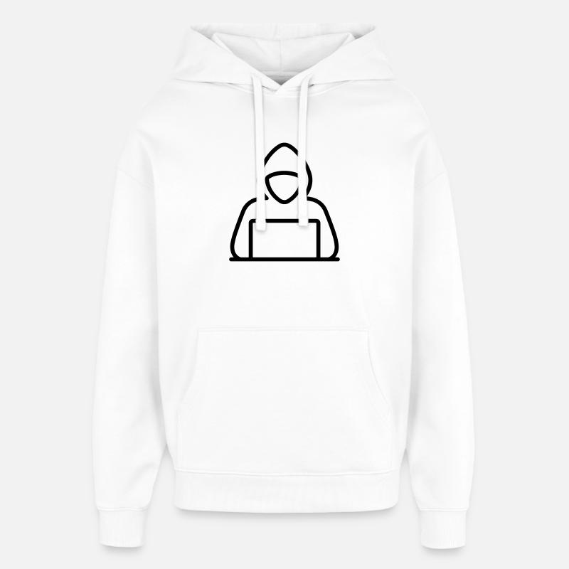 hacker - Sweat à capuche unisexe Stanley/Stella Oversized - blanc