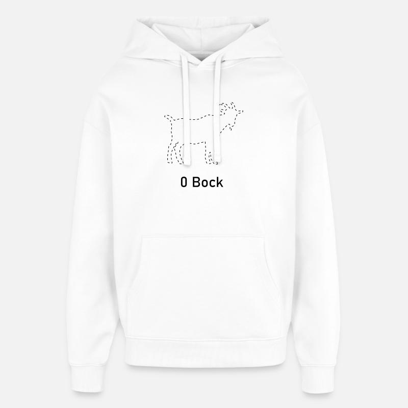 Null Bock - Oversized Unisex Hoodie von Stanley/Stella - Weiß