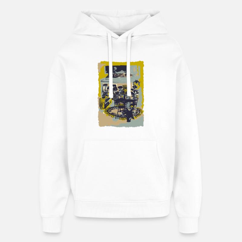 Domicile - Sweat à capuche unisexe Stanley/Stella Oversized - blanc