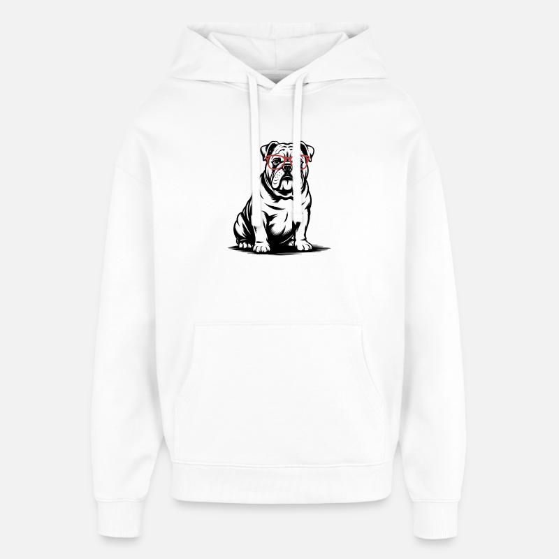 Bouledogue français - Sweat à capuche unisexe Stanley/Stella Oversized - blanc