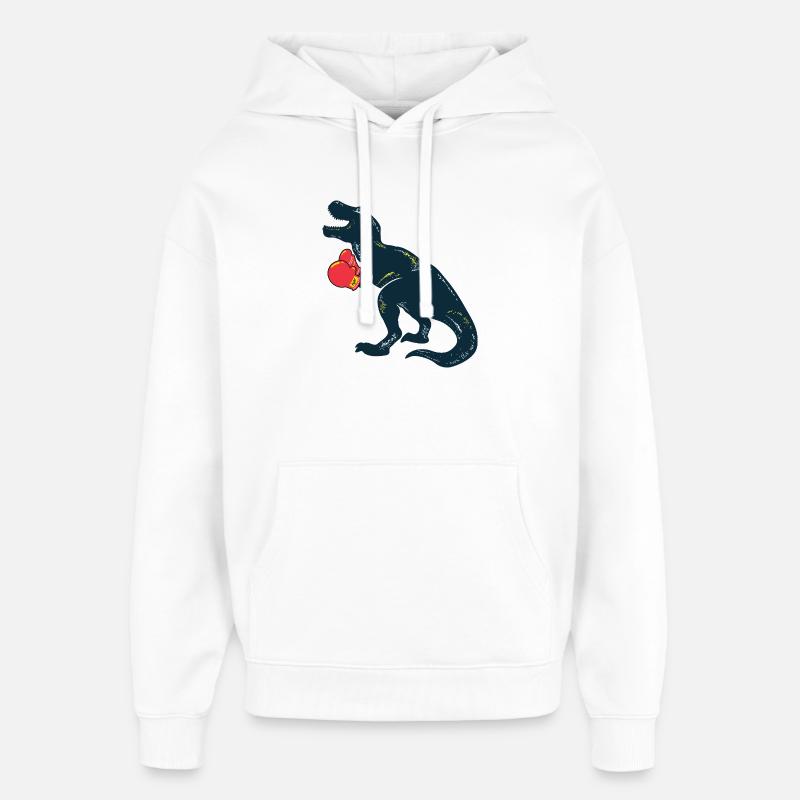 Dino Boxer Rex - Sweat à capuche unisexe Stanley/Stella Oversized - blanc