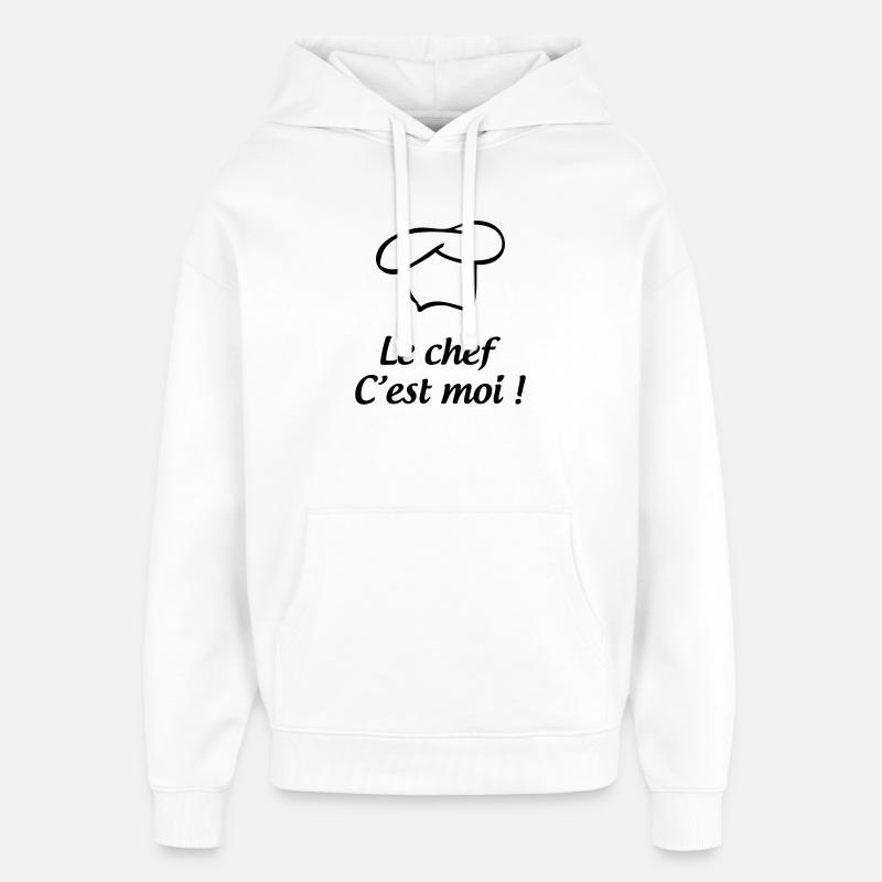 Le chef, c’est moi - cuisine - Sweat à capuche unisexe Stanley/Stella Oversized - blanc