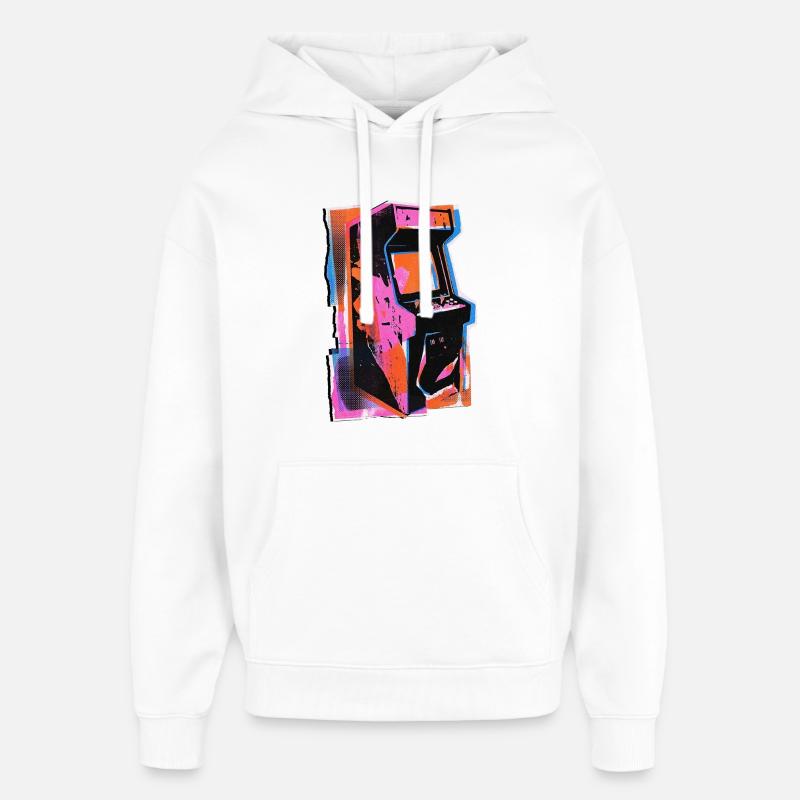 Machine de jeu Retro Wave Gamer - Sweat à capuche unisexe Stanley/Stella Oversized - blanc