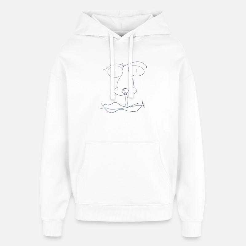 Visage abstrait : Dons d’artiste - Sweat à capuche unisexe Stanley/Stella Oversized - blanc