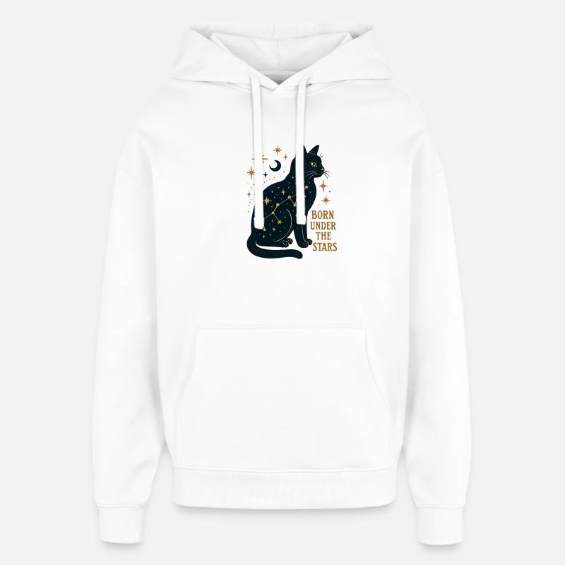 Constellation du Chat Stellaire - Sweat à capuche unisexe Stanley/Stella Oversized - blanc