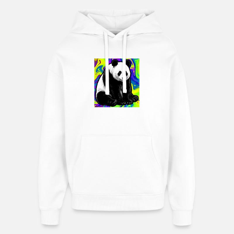Panda - Oversized Unisex Hoodie von Stanley/Stella - Weiß