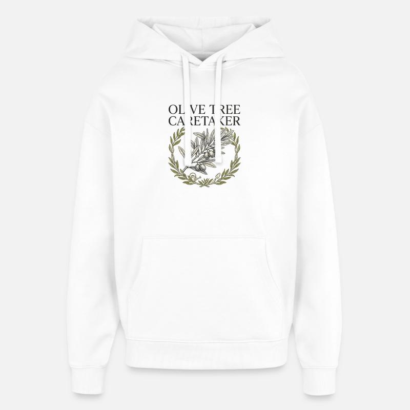 Gardien d’Olive Tree - Sweat à capuche unisexe Stanley/Stella Oversized - blanc