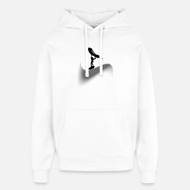 Wingfoiler on wave - Oversized Unisex Hoodie by Stanley/Stella - white
