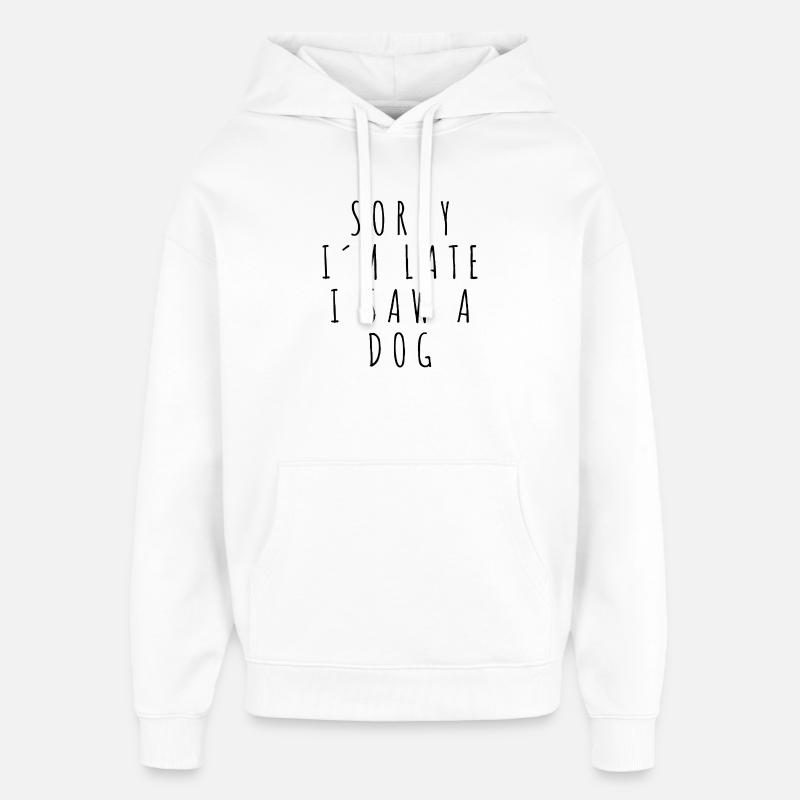 Dicton de chien - Sweat à capuche unisexe Stanley/Stella Oversized - blanc