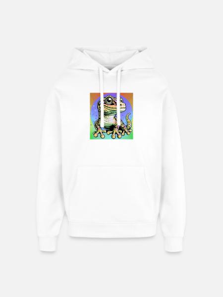 Gecko - Oversized Unisex Hoodie von Stanley/Stella - Weiß