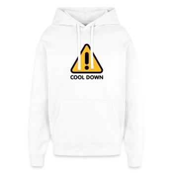 Cool down - Oversized Unisex Hoodie von Stanley/Stella - Weiß - Vorne - AI Model Female 172 light (172cm) & AI Model Male 185 light (185cm)