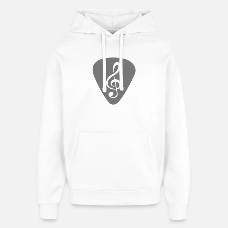 plektrum_notenschluessel - Sweat à capuche unisexe Stanley/Stella Oversized - blanc