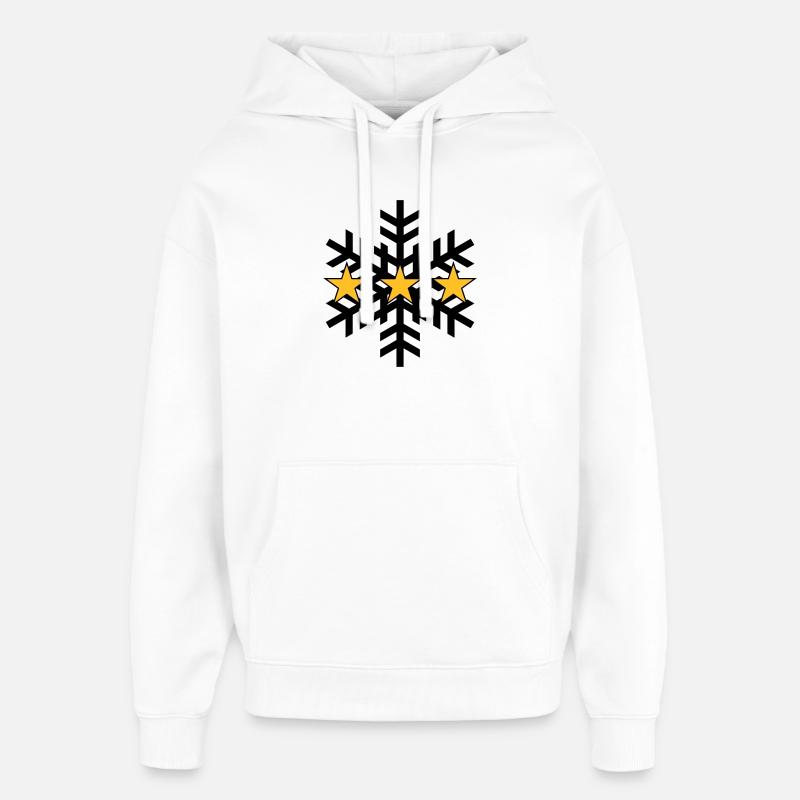 Sport d'hiver - Ski - 3ème étoile - Sweat à capuche unisexe Stanley/Stella Oversized - blanc