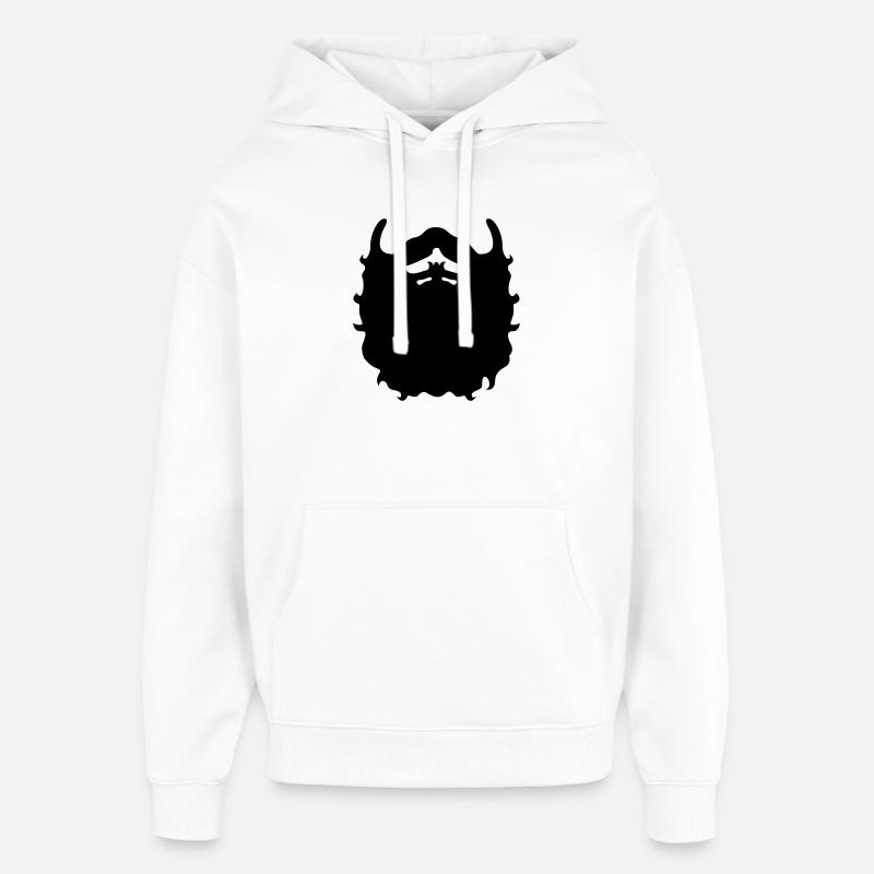 Bart - Oversized Unisex Hoodie von Stanley/Stella - Weiß