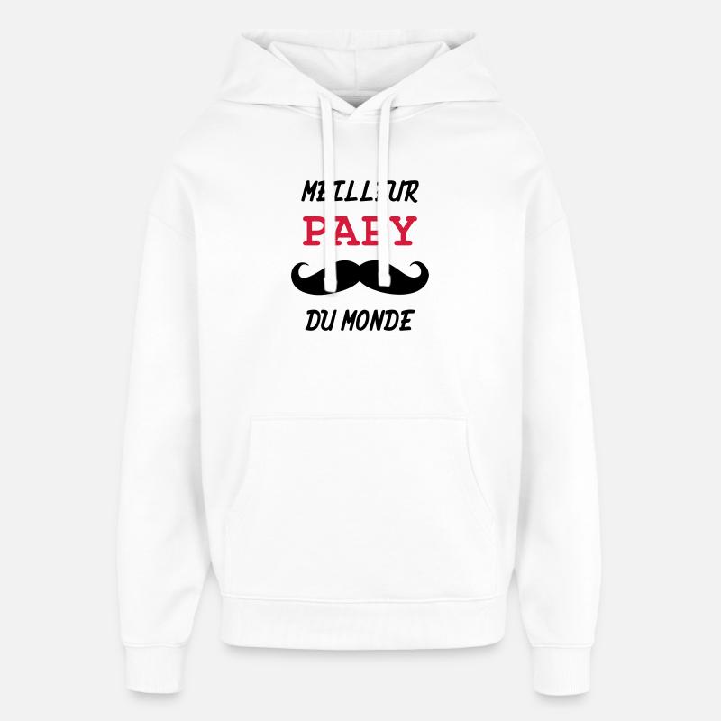 Papy - Famille - Bébé - Naissance - Enfant - Sweat à capuche unisexe Stanley/Stella Oversized - blanc