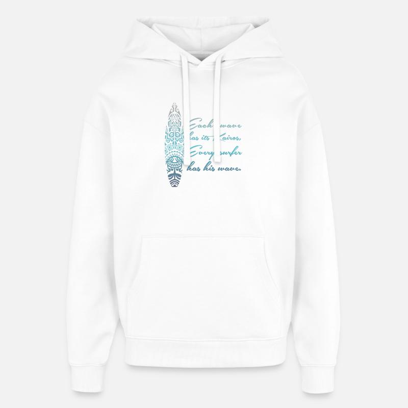 SURF, MAORI, SURF, SURFEUR - Sweat à capuche unisexe Stanley/Stella Oversized - blanc