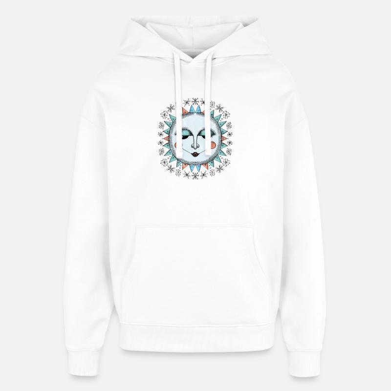 Soleil d’hiver - Sweat à capuche unisexe Stanley/Stella Oversized - blanc