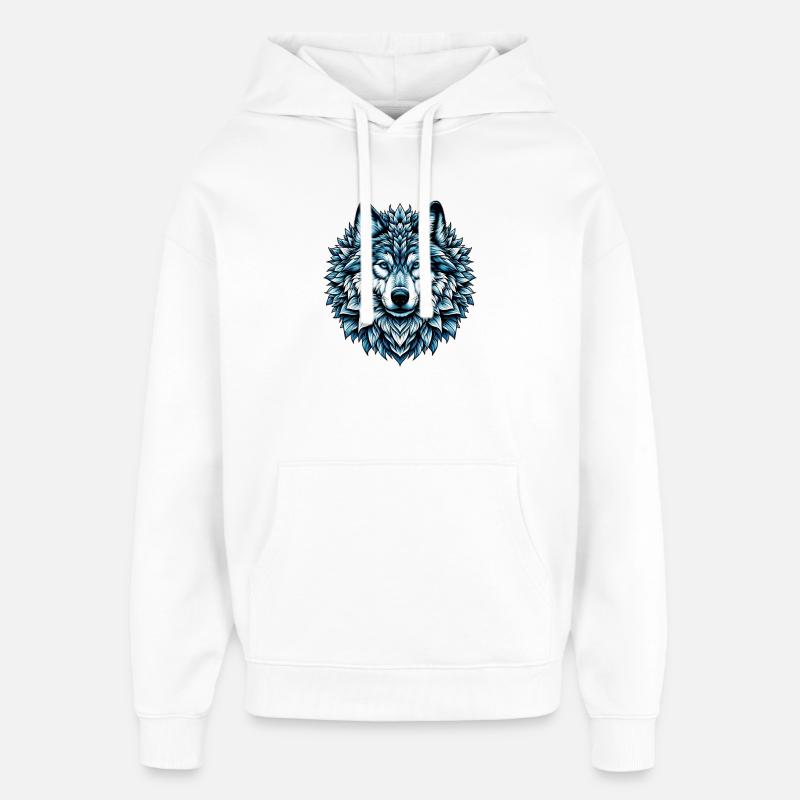 Loup - Sweat à capuche unisexe Stanley/Stella Oversized - blanc