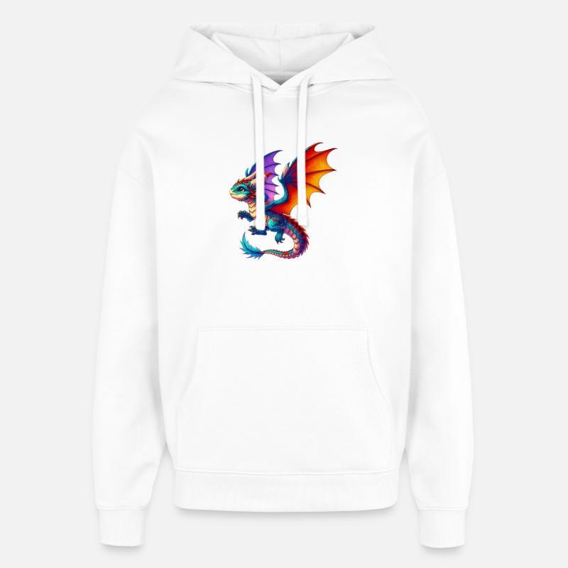 Drache - Oversized Unisex Hoodie von Stanley/Stella - Weiß