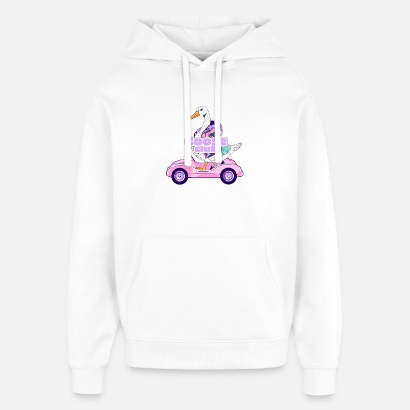 Conception fantaisiste du manège Goose Club - Sweat à capuche unisexe Stanley/Stella Oversized - blanc