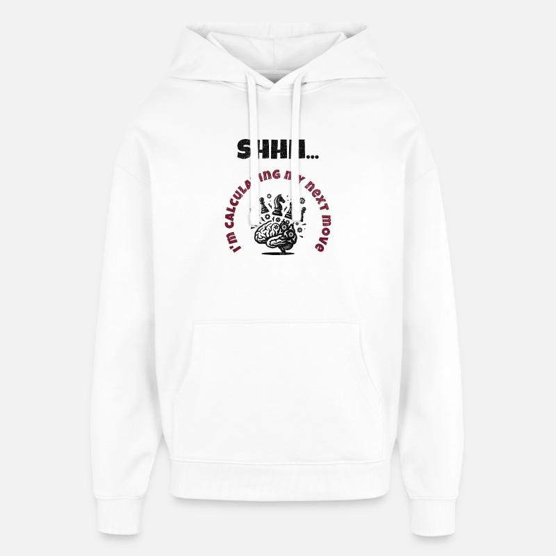 Mode de calcul activé - Sweat à capuche unisexe Stanley/Stella Oversized - blanc