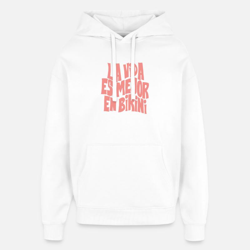 bikini - Sweat à capuche unisexe Stanley/Stella Oversized - blanc