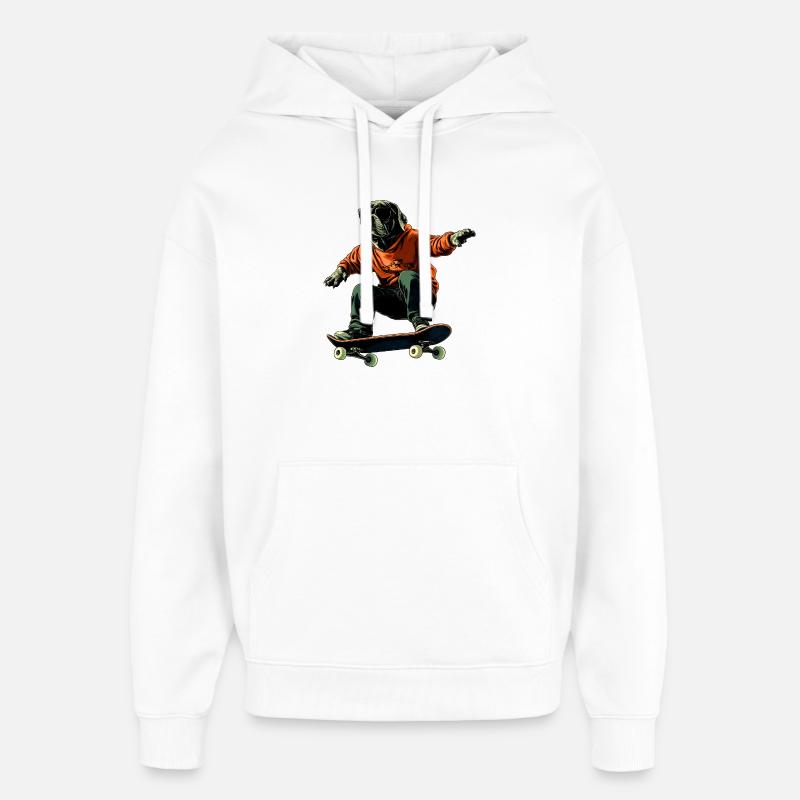 Skateboard pour chien - Sweat à capuche unisexe Stanley/Stella Oversized - blanc