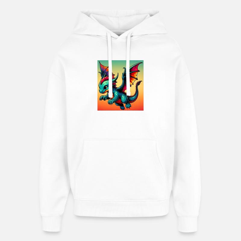 dragon - Sweat à capuche unisexe Stanley/Stella Oversized - blanc