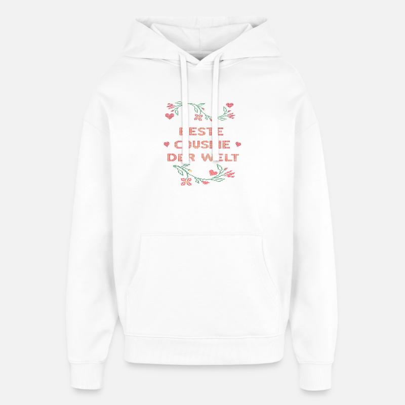 Meilleur cousin du monde - Sweat à capuche unisexe Stanley/Stella Oversized - blanc
