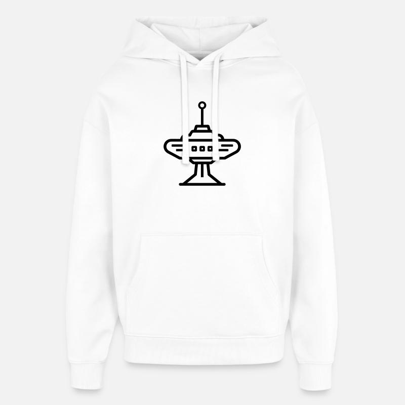 station spatiale - Sweat à capuche unisexe Stanley/Stella Oversized - blanc