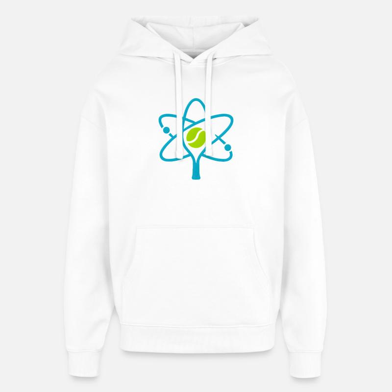 Tennis Atomique Éclat Neon - Sweat à capuche unisexe Stanley/Stella Oversized - blanc