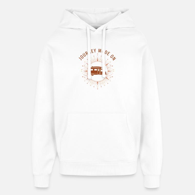 Mode Voyage activé - Sweat à capuche unisexe Stanley/Stella Oversized - blanc