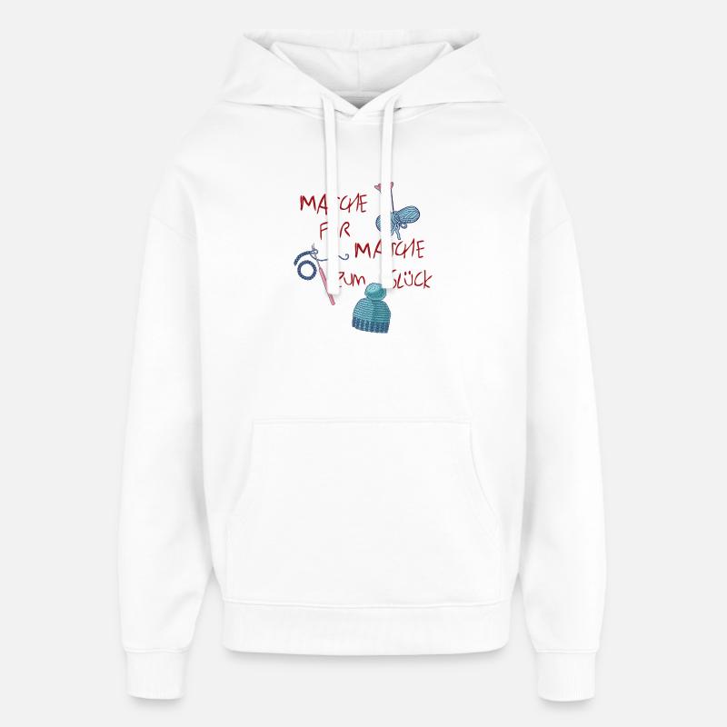 Point par point vers le bonheur - Sweat à capuche unisexe Stanley/Stella Oversized - blanc