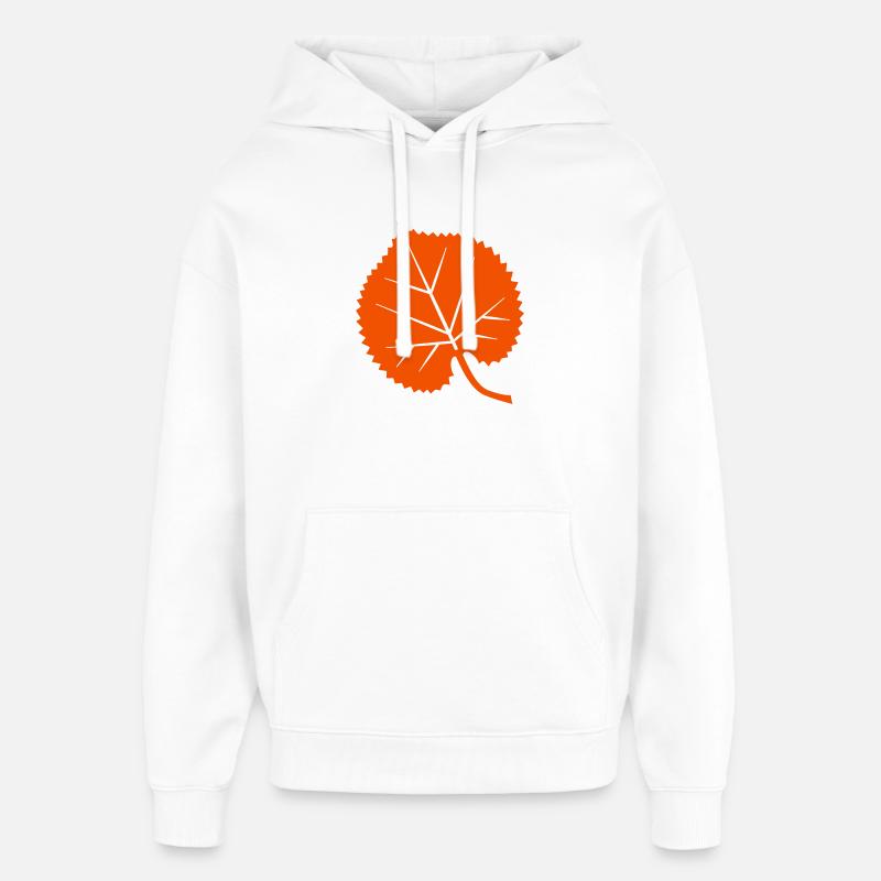 Feuille de tilleul - Sweat à capuche unisexe Stanley/Stella Oversized - blanc