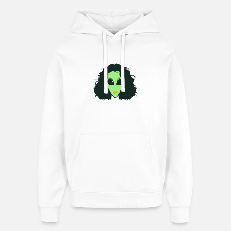 alien_drag_queen - Sweat à capuche unisexe Stanley/Stella Oversized - blanc