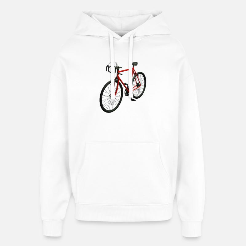 Vélo de route rétro - Sweat à capuche unisexe Stanley/Stella Oversized - blanc