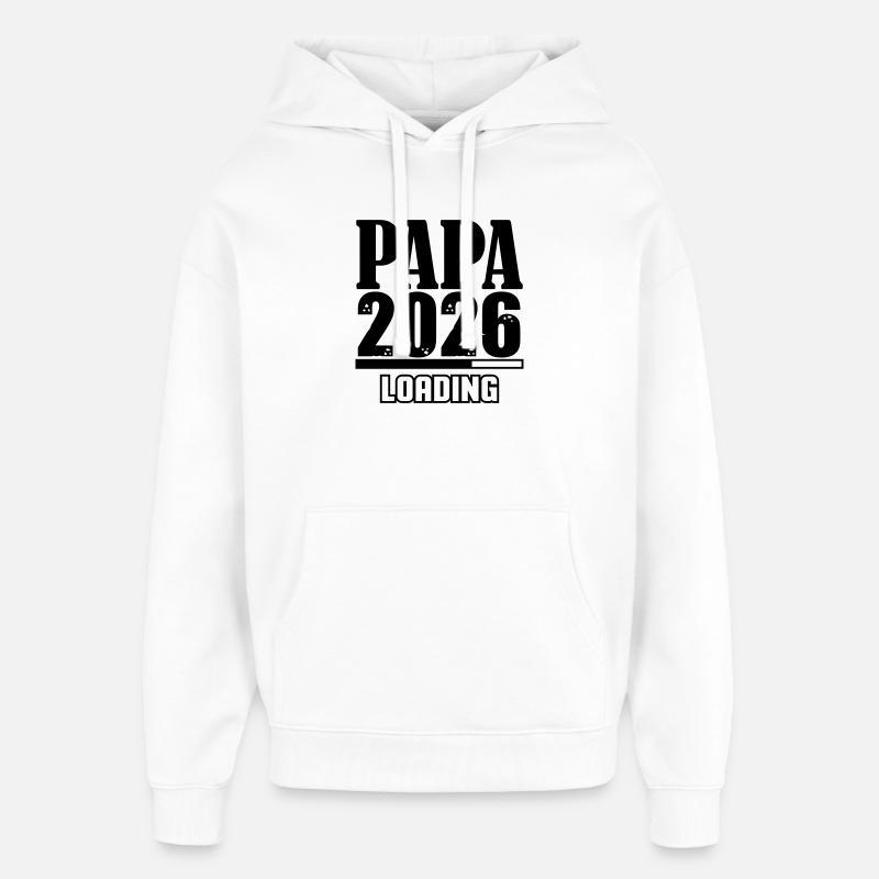 Papa 2026 Loading - Oversized Unisex Hoodie by Stanley/Stella - white
