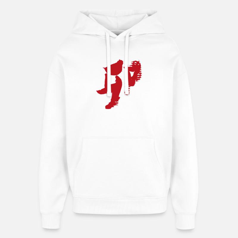 Zodiaque du lapin (japonais) - Calligraphie - Sweat à capuche unisexe Stanley/Stella Oversized - blanc