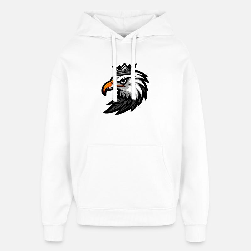 Couronne de tête d’aigle - Sweat à capuche unisexe Stanley/Stella Oversized - blanc