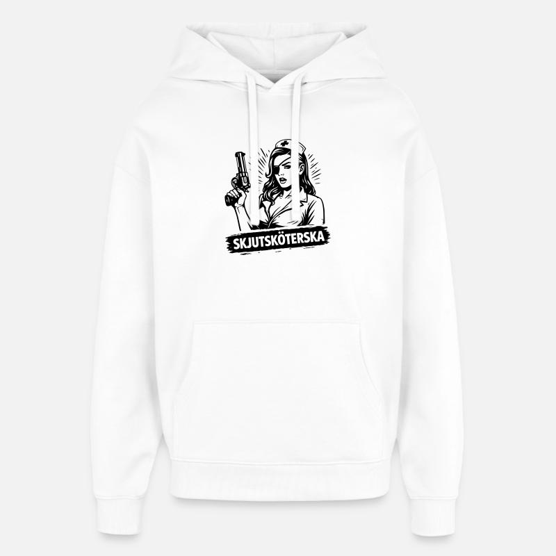 Erschießende Krankenschwester - Oversized Unisex Hoodie von Stanley/Stella - Weiß