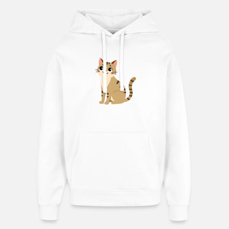 Chat - Sweat à capuche unisexe Stanley/Stella Oversized - blanc