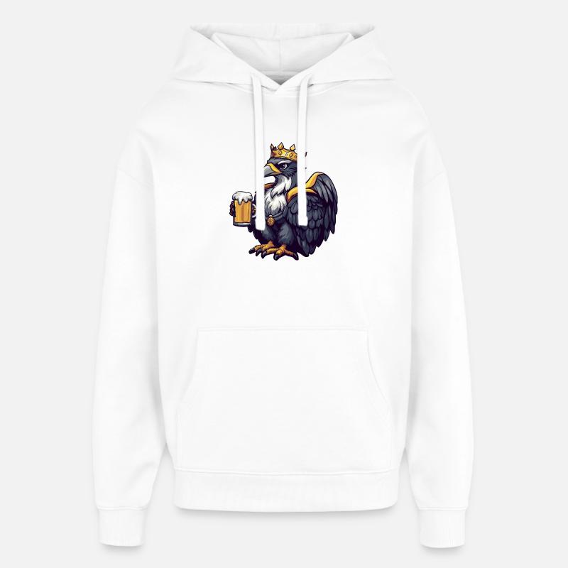 Roi de la Bière Harpie Bird - Sweat à capuche unisexe Stanley/Stella Oversized - blanc
