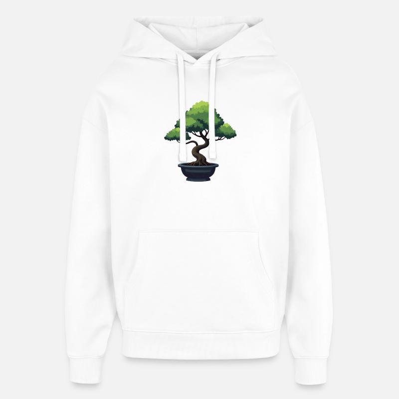 Bonsaï - Sweat à capuche unisexe Stanley/Stella Oversized - blanc