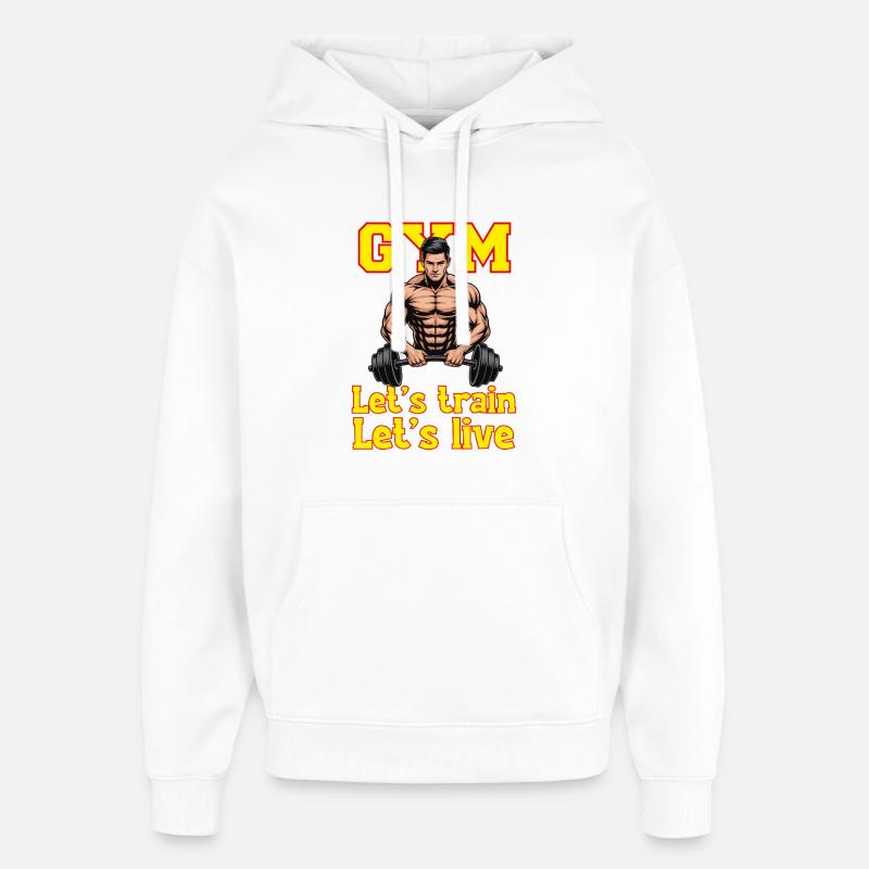 Lets_train - Oversized Unisex Hoodie by Stanley/Stella - white