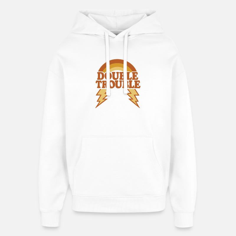 Double_Trouble - Sweat à capuche unisexe Stanley/Stella Oversized - blanc