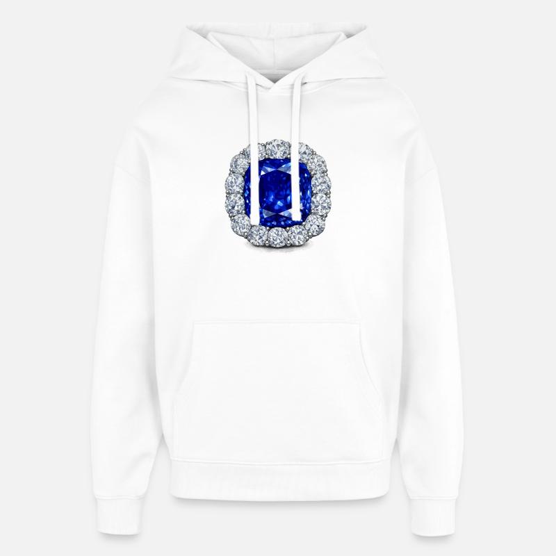Le saphir du prince Albert - Sweat à capuche unisexe Stanley/Stella Oversized - blanc