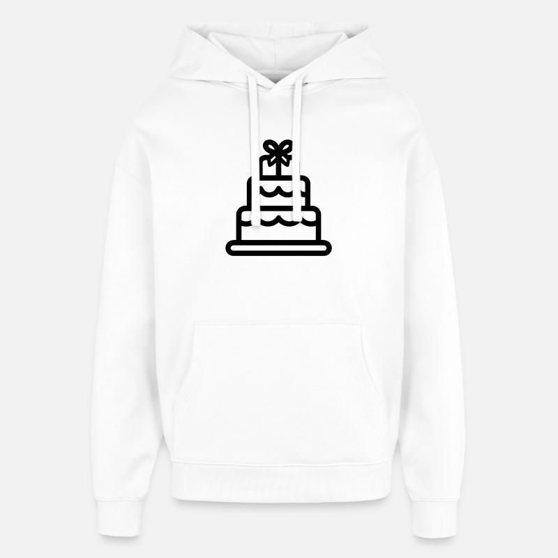 gâteau de mariage - Sweat à capuche unisexe Stanley/Stella Oversized - blanc