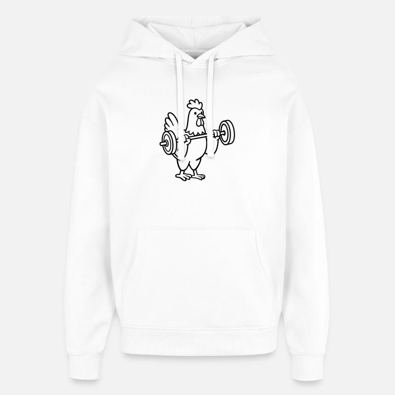 Haltérophilie - Sweat à capuche unisexe Stanley/Stella Oversized - blanc
