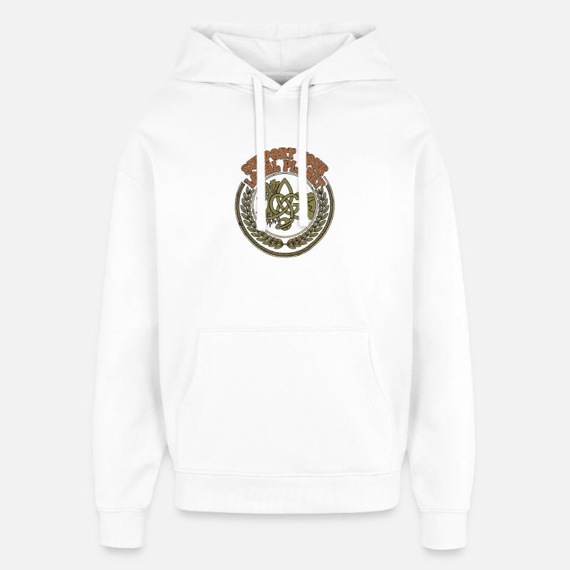 Soutenez votre planète locale - Sweat à capuche unisexe Stanley/Stella Oversized - blanc